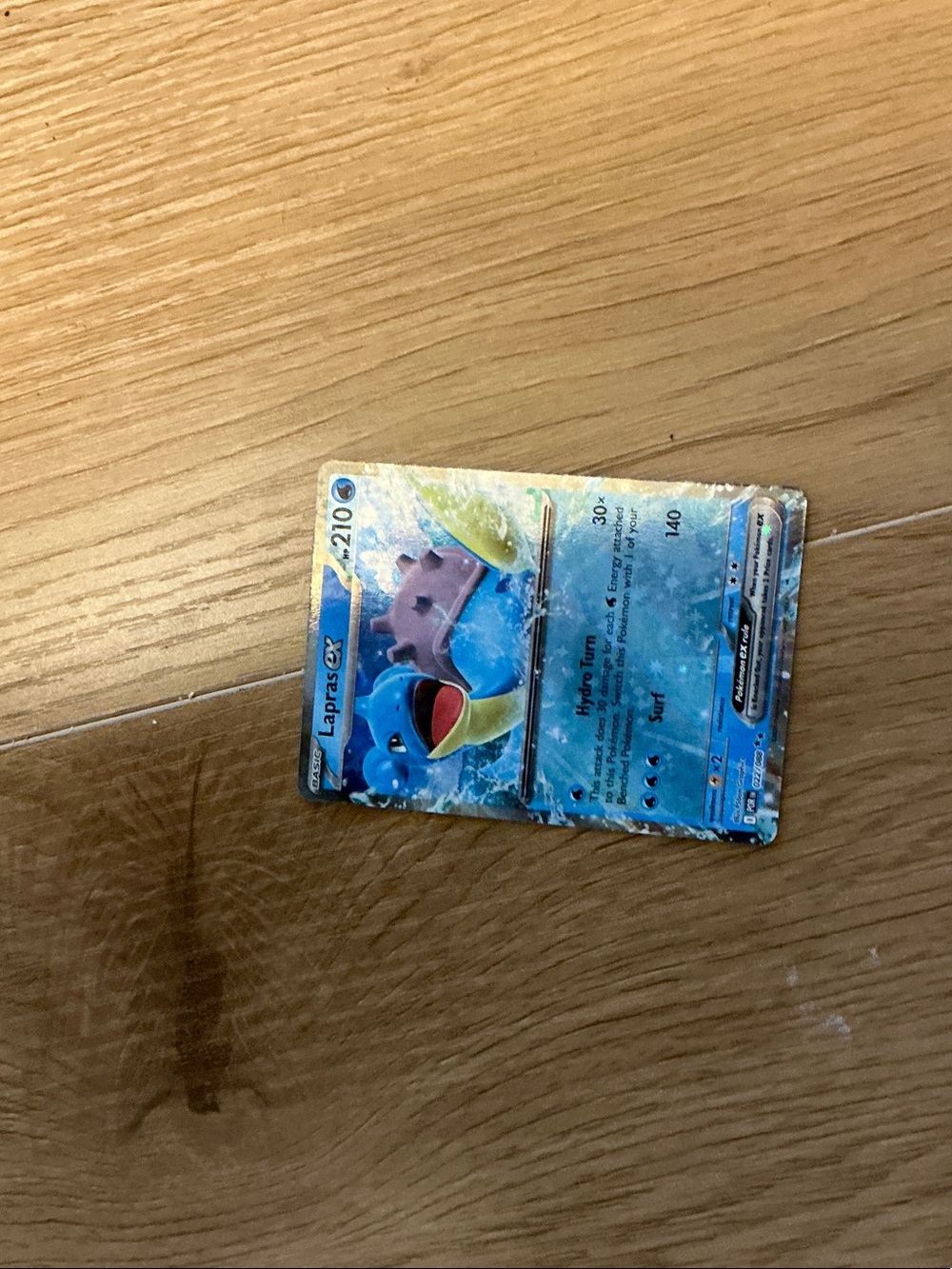 Lapras GX Holographic Pokémon Card - Blue Ice Art